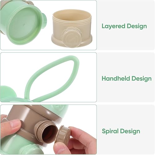 Miniatura 8 de Kisangel Envase de polvo de diseño de dibujos animados a capa de almacenamiento de leche tapa a prueba