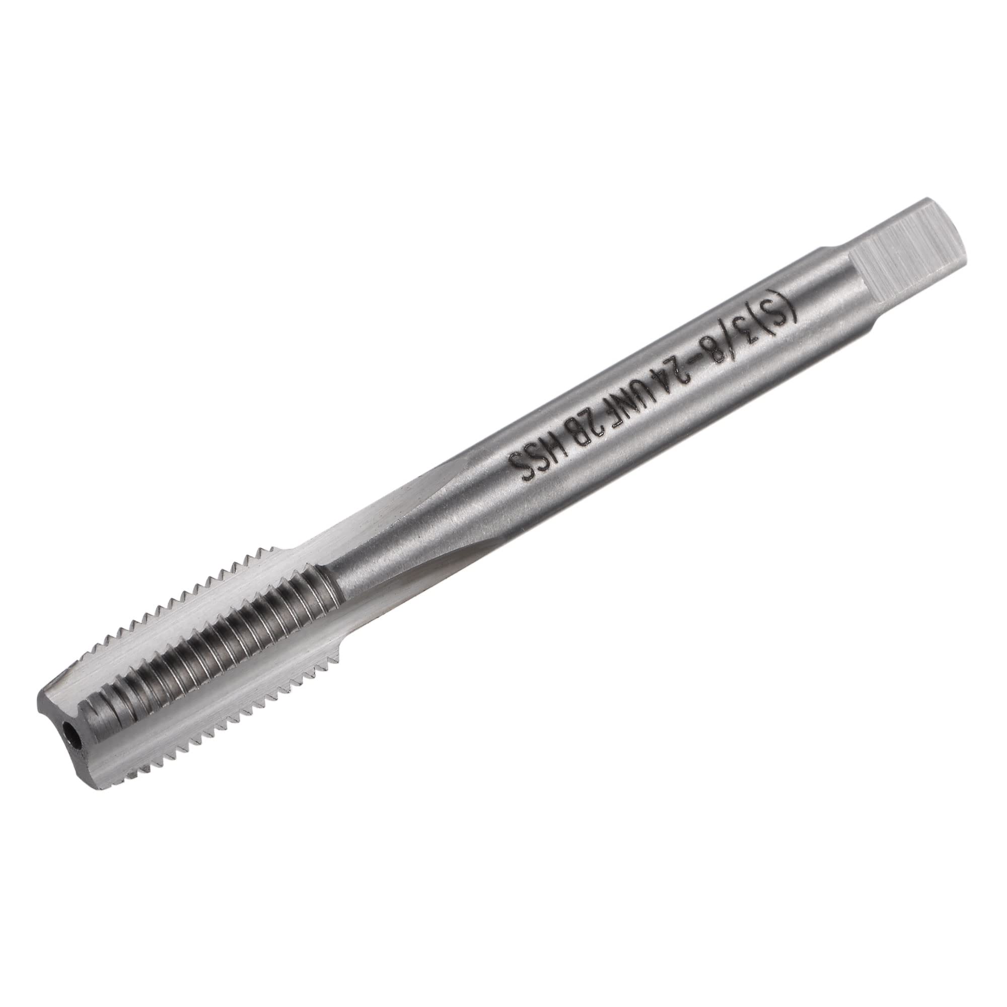 Fil Fourre Fil Fraisage Taraud 3/8-24 UNF M42 HSS Haute Vitesse Acier Non Rev Tu 3 Droit Cannelures Machine Vis Fil Taraud 2b Tol Rance Nuance Taraud M2