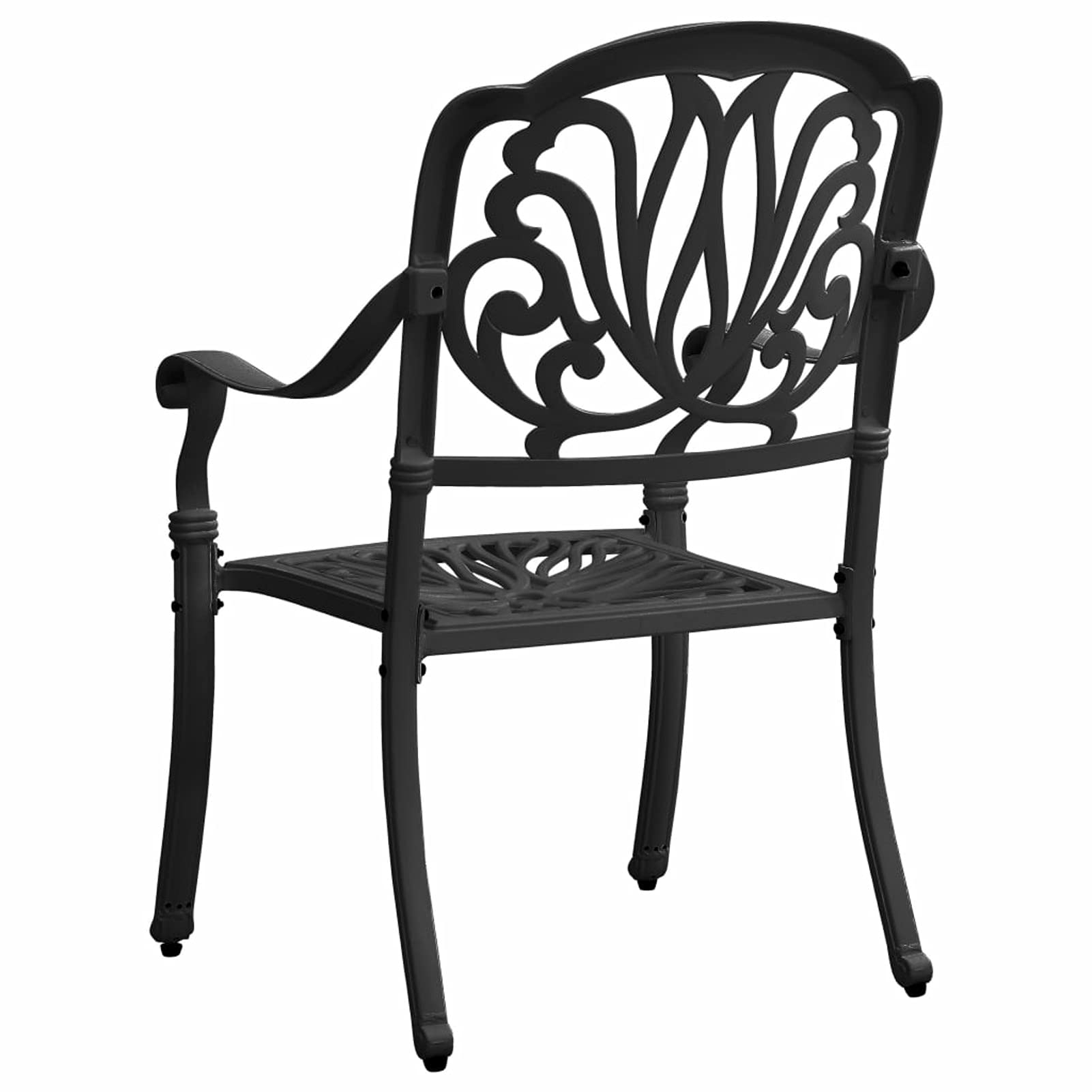 Set da bistrot da patio da 3 pezzi Tavolo da pranzo da bistrot e sedie da giardino Set di mobili da giardino per patio in alluminio pressofuso Mobili da esterno bianchi Set da bistrot bianco Opzione