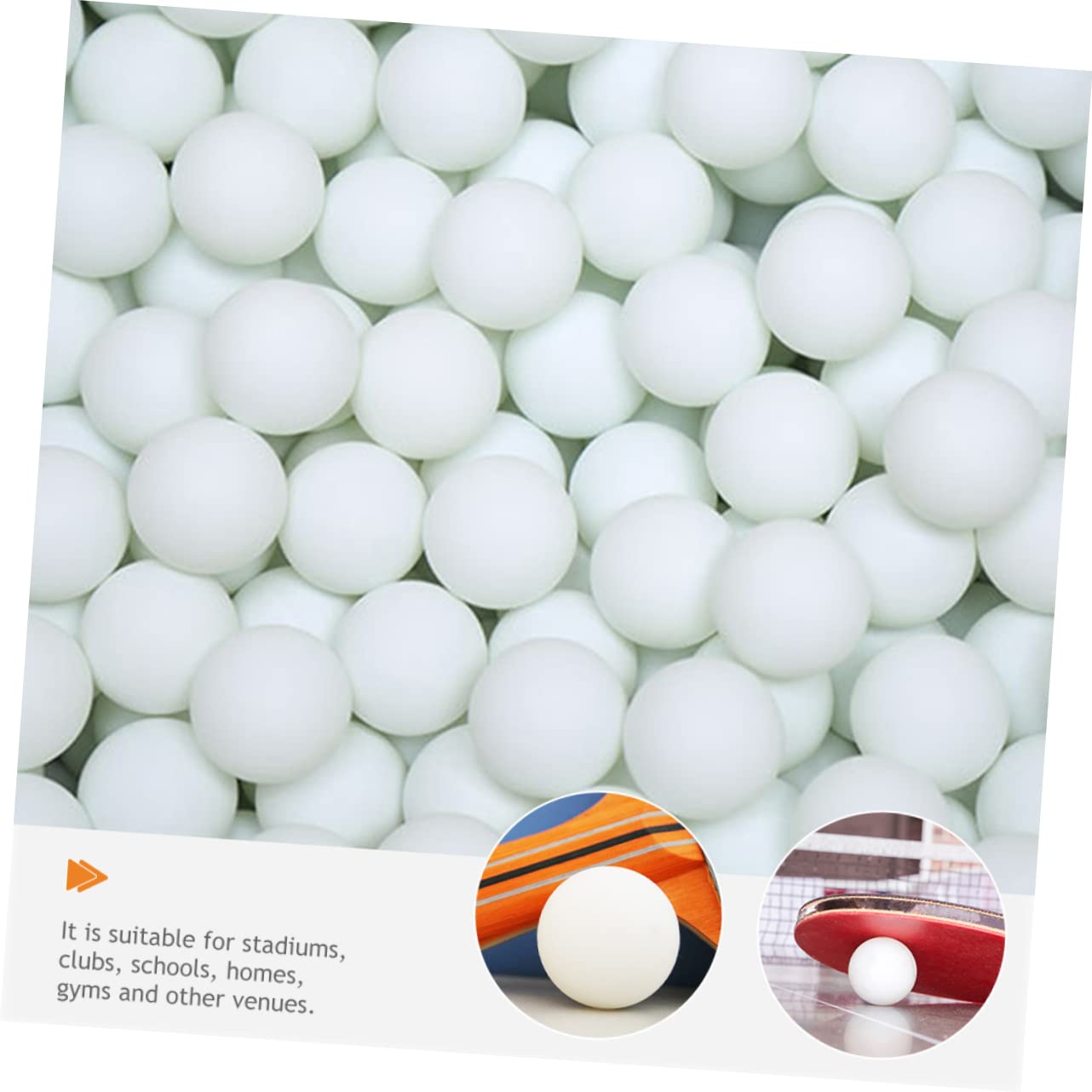 TOYANDONA Balones de Ping Pong de Entrenamiento 100 Piezas PVC Blanco