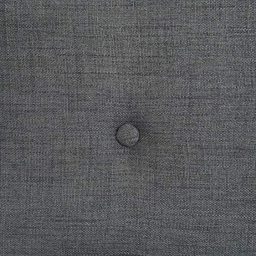 Mid-Century Modern Upholstered Armchair with Ottoman Set Dark Grey Vejle - Image 9