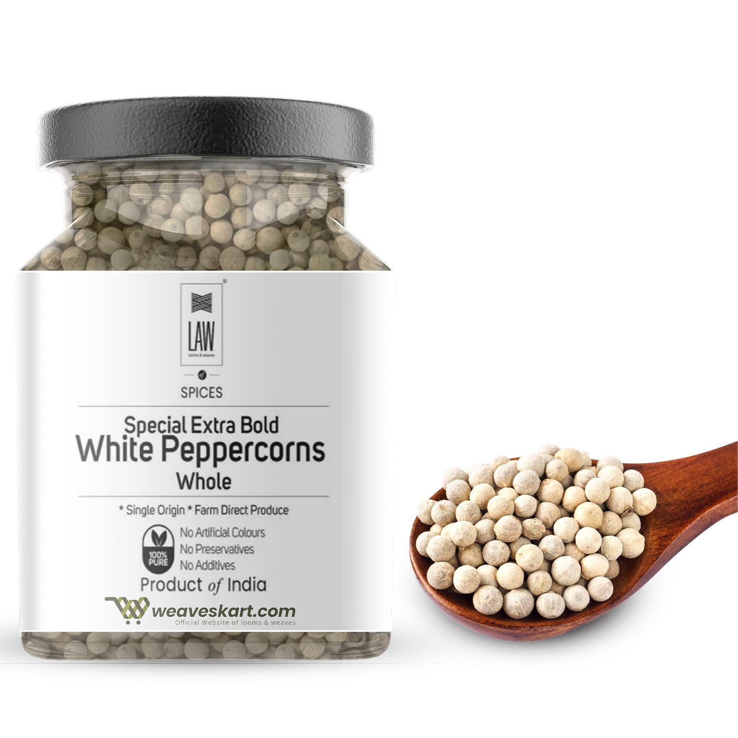 See full amazon price history chart for looms & weaves - Premium Special Extra Bold White Peppercorns Whole – 100 gm (Single Origin, Farm Direct Produce, Organically Grown & Made in small batches) looms & weaves - Premium Special Extra Bold White Peppercorns Whole – 100 gm (Single Origin, Farm Direct Produce, Organically Grown & Made in small batches) (B08T9KG27X) Amazon Price History, Amazon Price Tracker