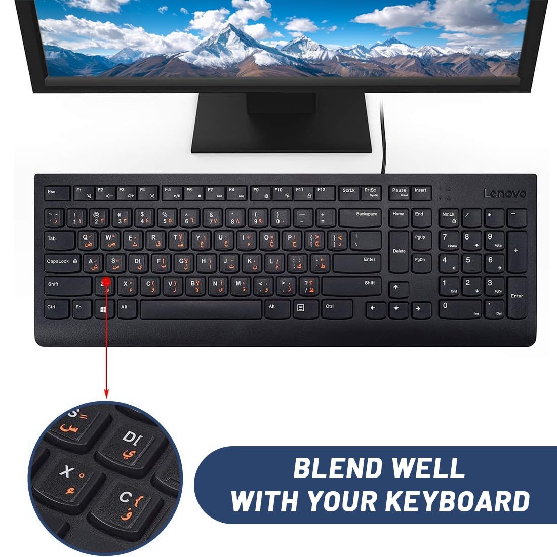 JEYORZY 6 Pegatinas Rusas para Teclado,Pegatinas Teclado Rusas,Russian Keyboard Stickers,Adecuadas para Cualquier Teclado Estándar,Teclado Portátil