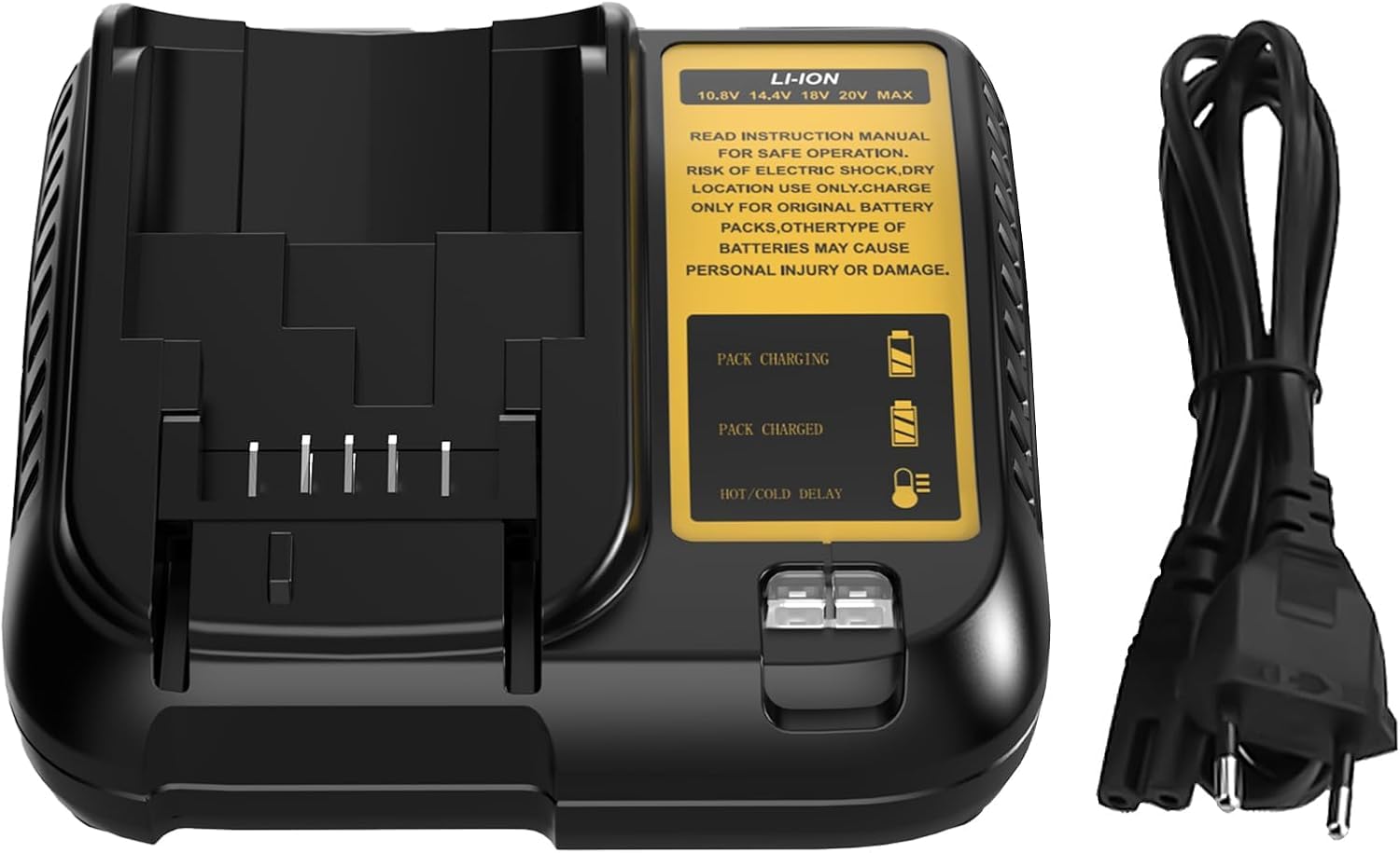 DCB107 Chargeur de Rechange pour Dewalt 10,8 V / 20 V Max ION-Lithium DCB201, DCB200, DCB204, DCB205, DCB206, DCB208, DCB203, DCB127, DCB230, DCB101,DCB112
