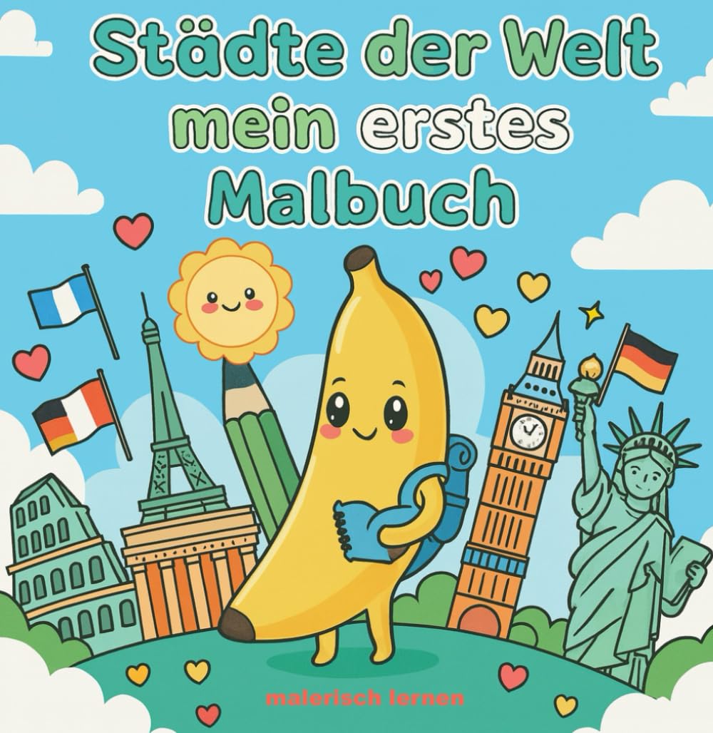 Städte der Welt: Ausmalspaß mit Nano Banana (malerisch Lernen)