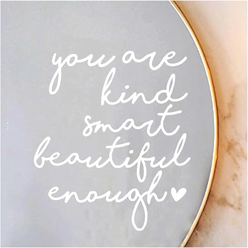 Vista 13 de 2 calcomanías de espejo para espejo de automóvil, calcomanías de afirmación positiva, calcomanías de afirmación positiva para mujeres, para niños