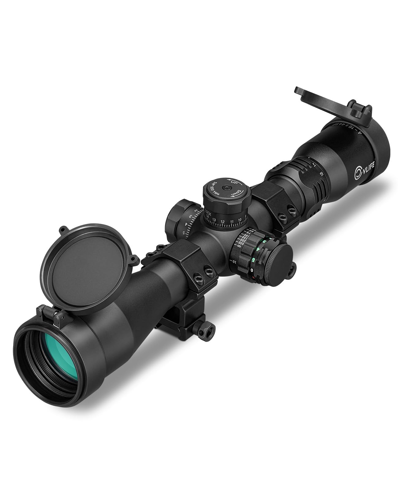 CVLIFE EagleFeather Side Focus Parallax Rifle Scope for Hunting, Illuminated Mil-Dot Reti…
