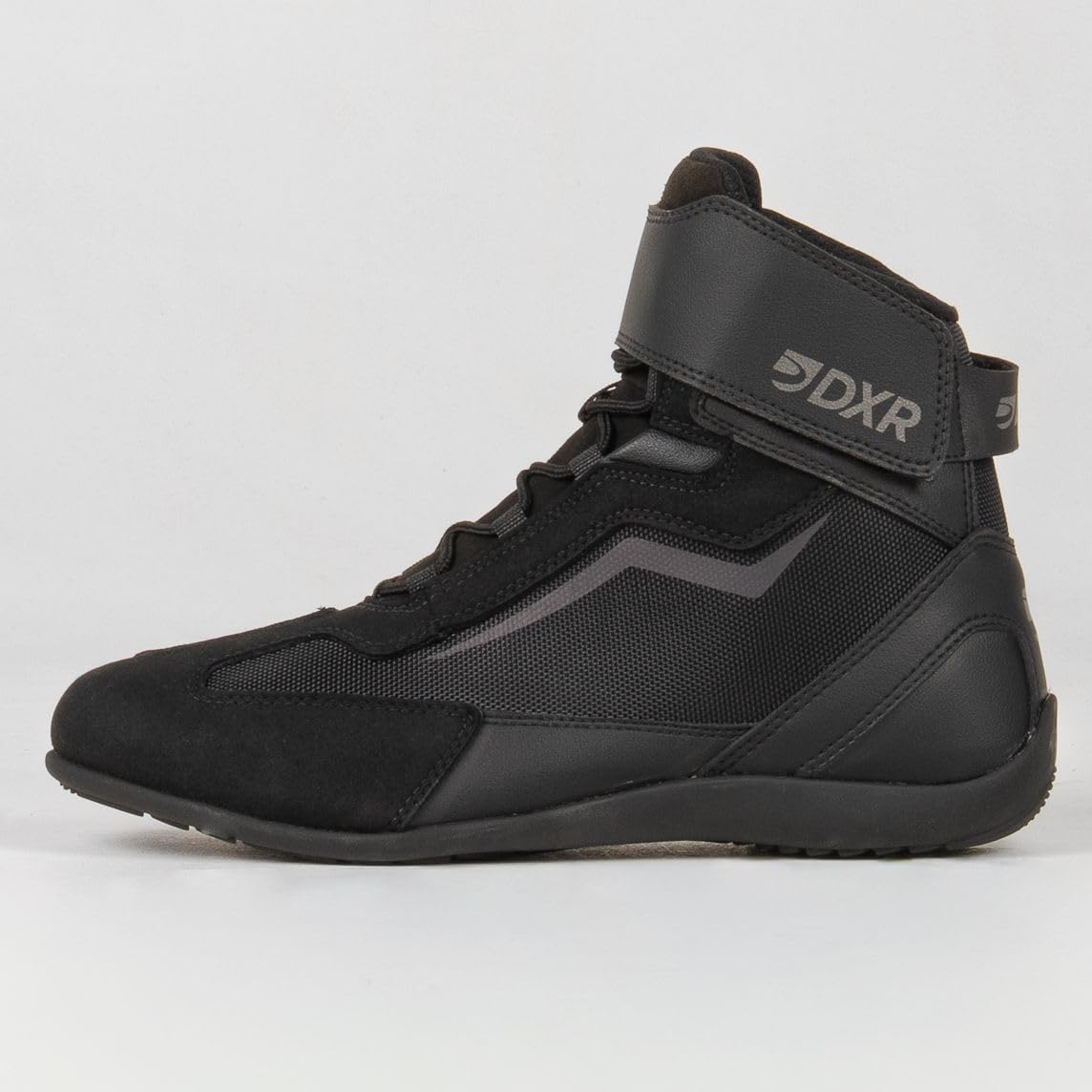 RUGGER Chaussures Moto Homme Certifiées CE Microfibre Résistante Renfort Sélecteur Fermeture Lacets et Auto-Agrippant Inserts Rétro-Réfléchissants Semelle Antidérapante
