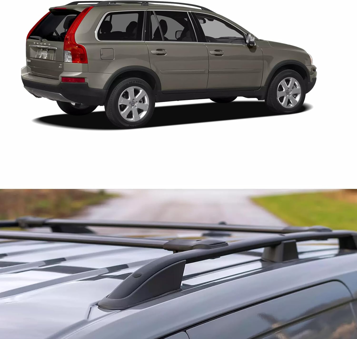 for Volvo XC90 SUV 2003-2014 Roof Racks Cross Bars Rooftop Cargo Box Rooftop Tent Bike Kano Basket Carrier