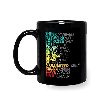 Alexus Think Positively Network Well Best Quote Coffee Gift for Child Friends Cousins Brother Sister Children Kid Boy Girl on Birthday Ceramic Coffee Mug