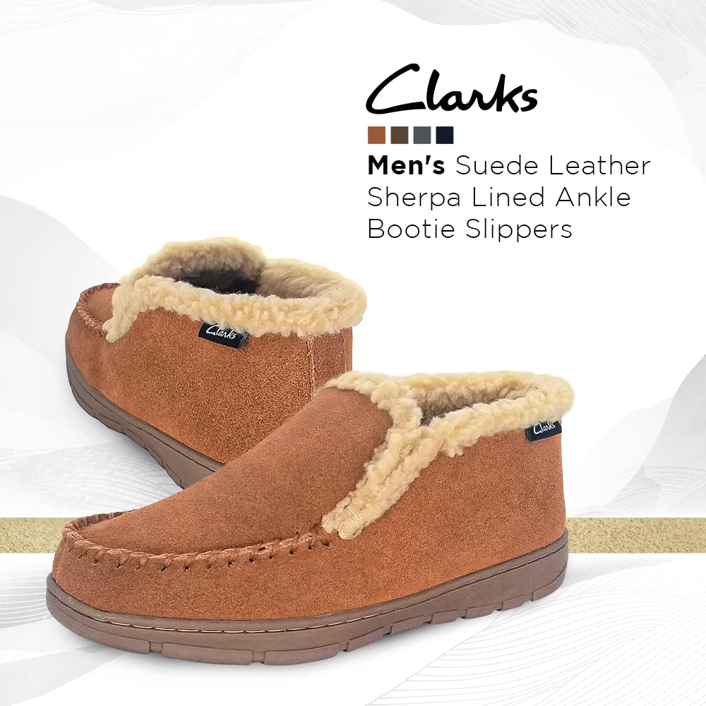 Snapklik.com : Clarks Mens Suede Leather Sherpa Lined Ankle Bootie ...