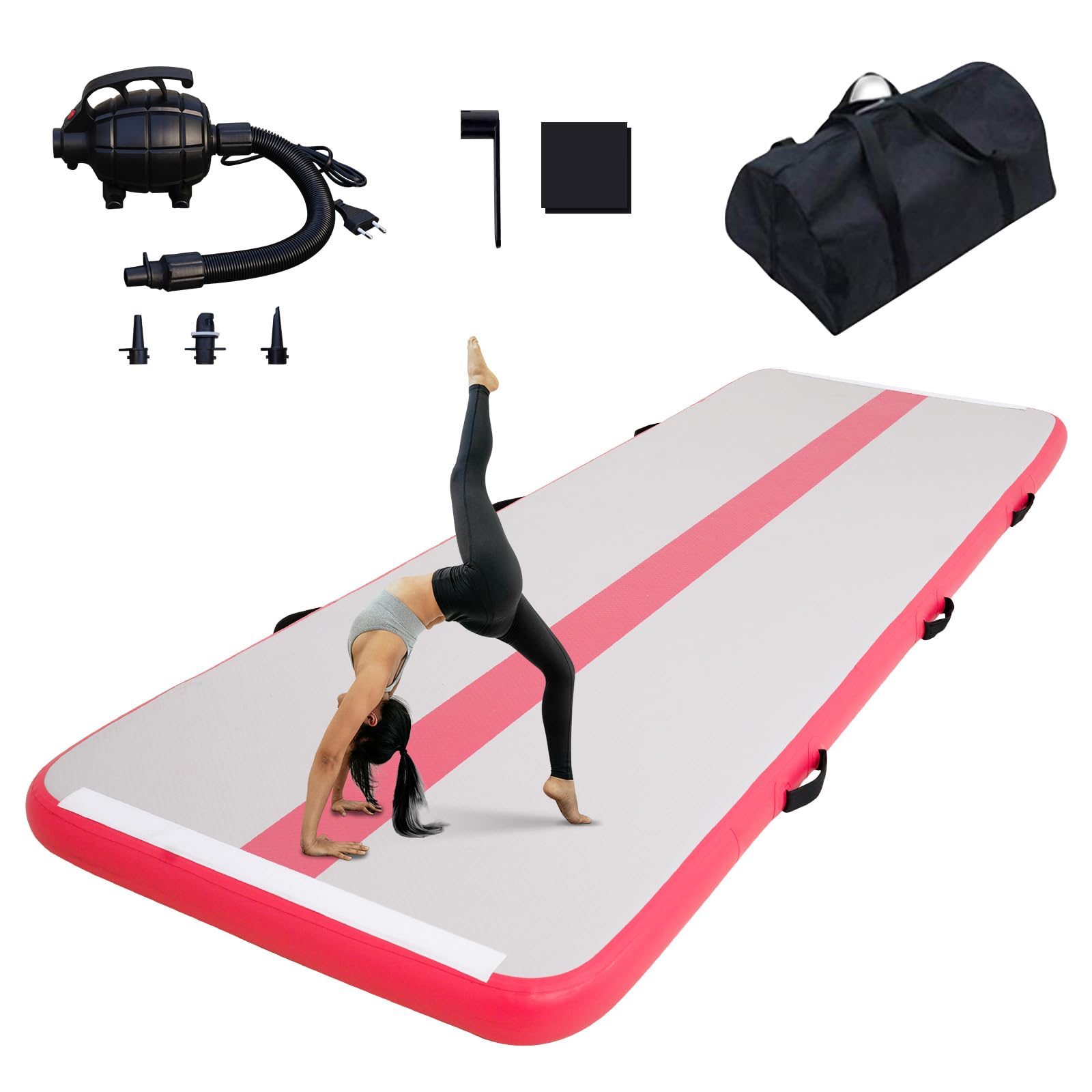Tuxedo Sailor Tappetino da ginnastica gonfiabile, 10 cm, con pompa ad aria elettrica, per cheerleading, palestra, spiaggia, palestra, uso domestico