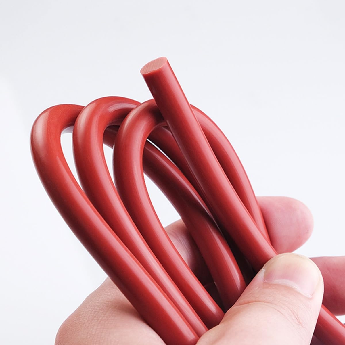 1m Red Rubber Solid Round Seal Strip Diameter 8 9 10 12 16 18 20 30mm Silicone Rubber Rod Silicon Cord Silicone Bar(8mm)