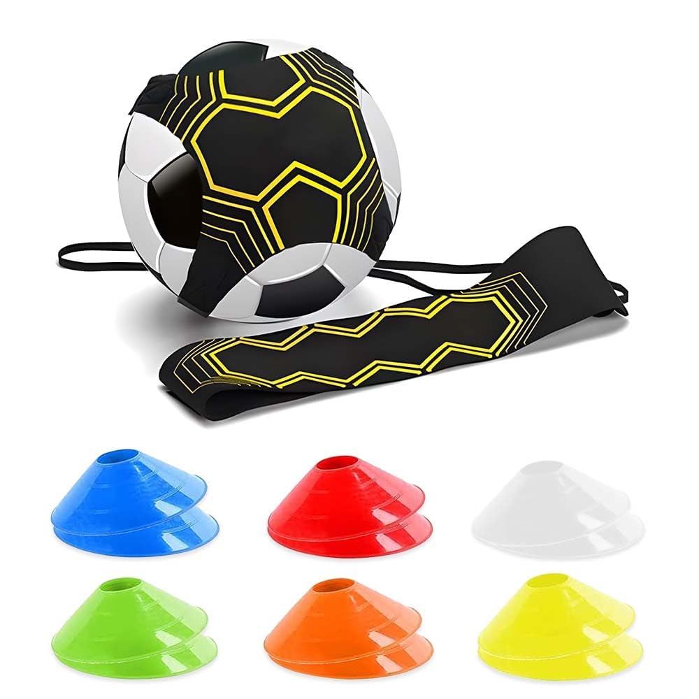 Kit D’entraînement Football : Ceinture élastique Réglable + 12 Plots De Marquage – Parfait Pour Enfants Et Adultes