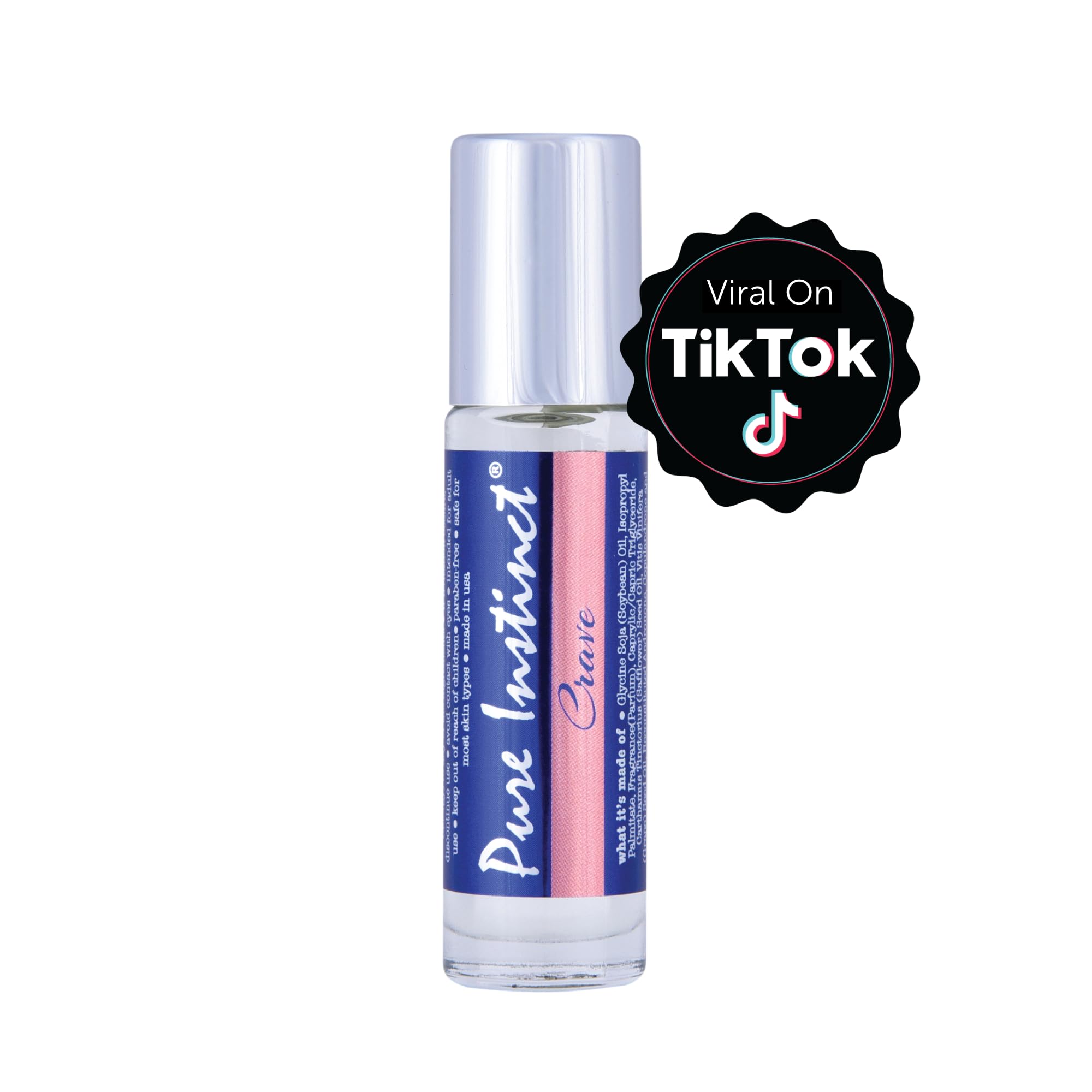 Pure Instinct CRAVE Roll-On The Original Pheromone Infused Essential Oil Perfume Cologne – Dla Niej – TSA Ready 0,34 uncji