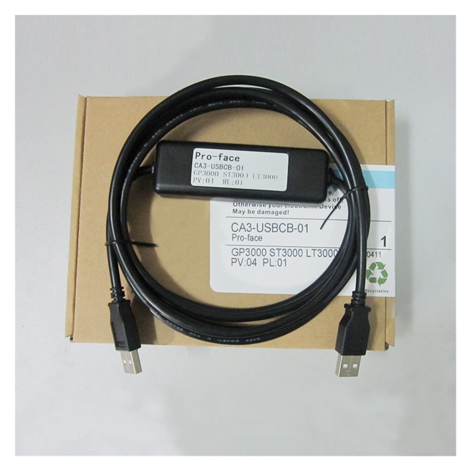 CA3-USBCB-01 Adecuado for Pro-Face GP3000 ST3000 LT3000 AGP3301 Panel táctil Proface HMI Puerto USB Cable de programación de comunicación (Color : CA3-USBCB-01)