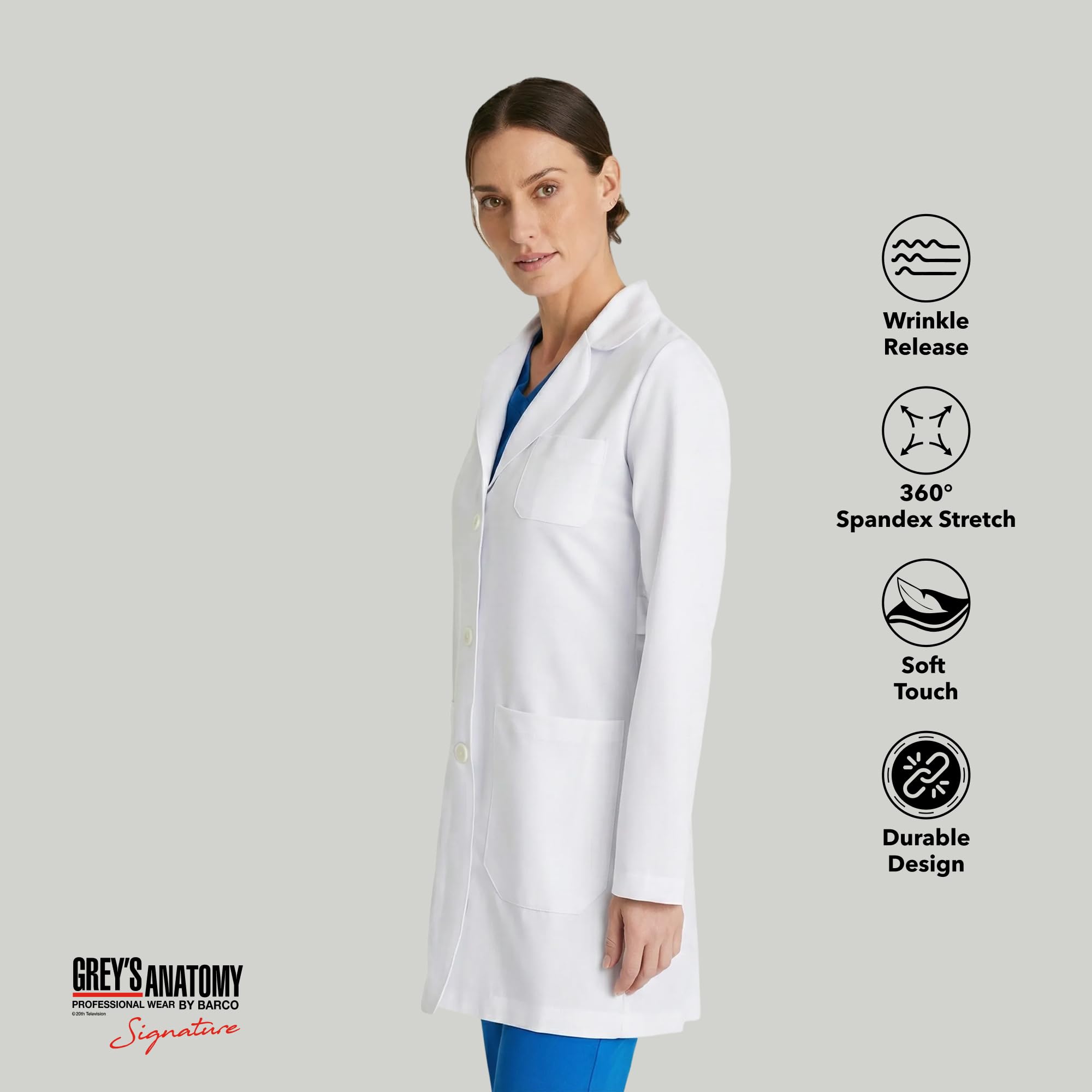 Barco Abrigos de Laboratorio médico para Mujer