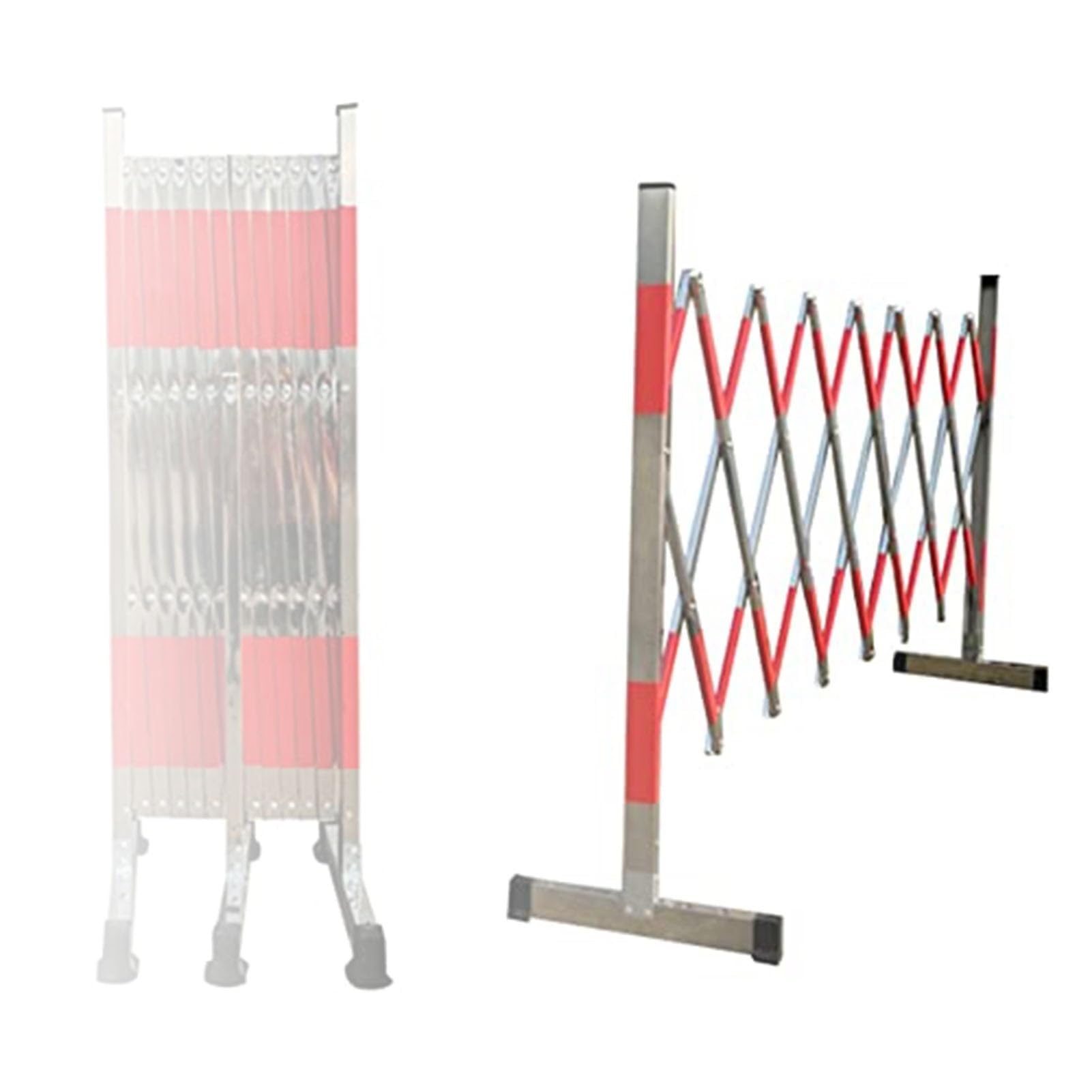 Barrière mobile rétractable pour bloquer les accès de chantier