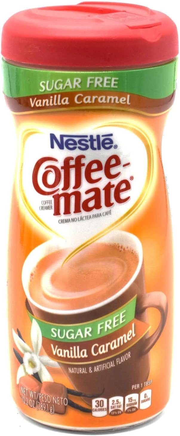 Nestles Coffee-mate Sugar Free Vanilla Caramel Flavoured Coffee Creamer, 289 Gram (USA)