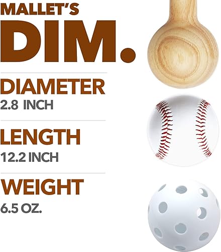 Miniatura 6 de Kit de rompimiento de guante de béisbol, un mazo de guante de béisbol de construcción sólida de una pieza, correa de guante, bola de plástico