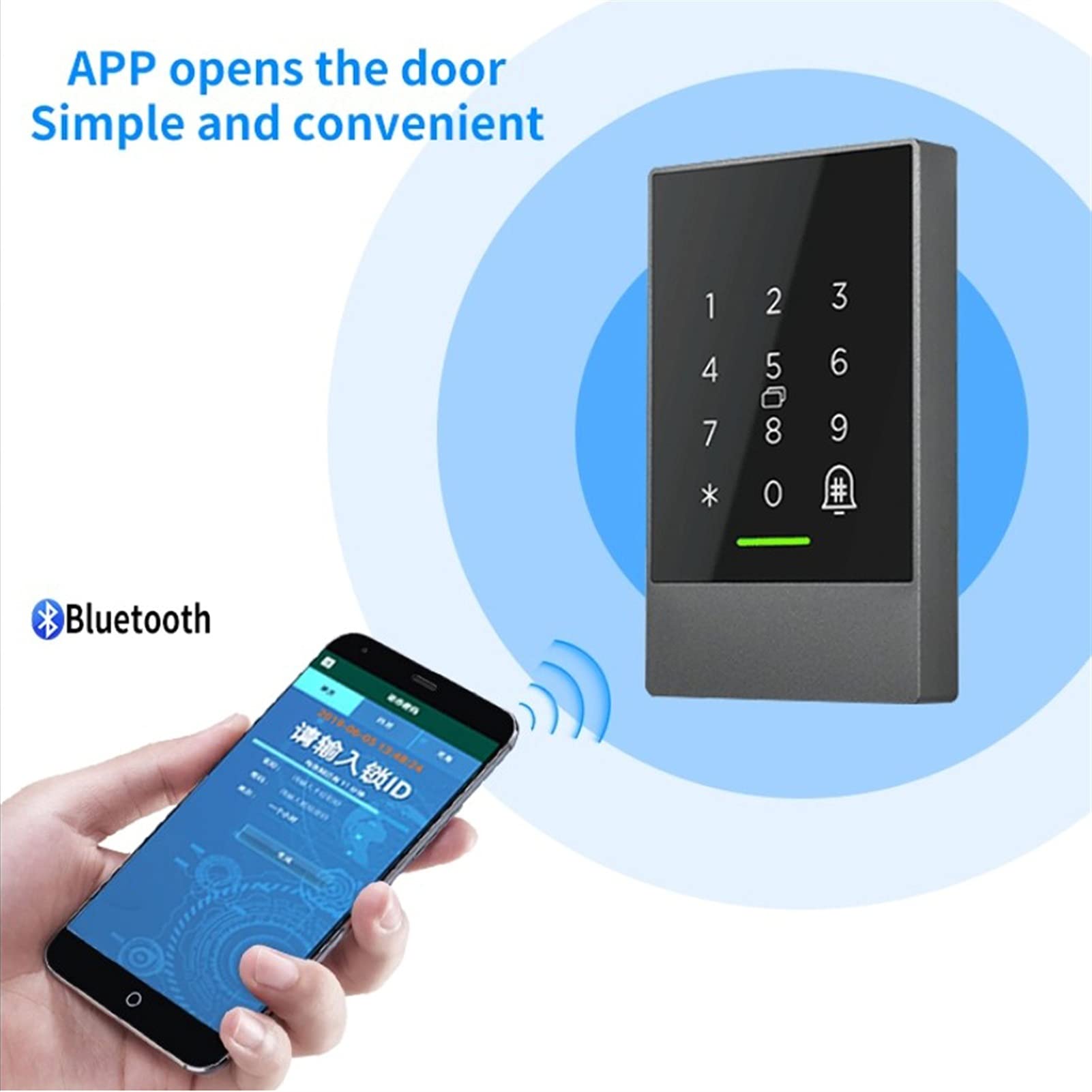 Automatyczne Samozamykacze, Bluetooth Ttlock Control Card Reader Smart Phone APP 13.5 6 MHZ. Klawiatura kontroli drzwi do