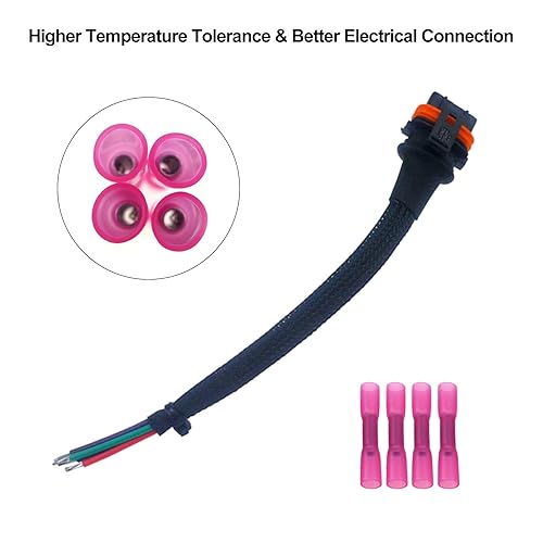 Miniatura 5 de YouVbeen 4 Pin T-Bap Temp Baro Sensor Cables Pigtail Arneses Kit de reparación para Polaris RZR Ranger Sportsman 700 750 800 EFI UTV ATV Reemplazar