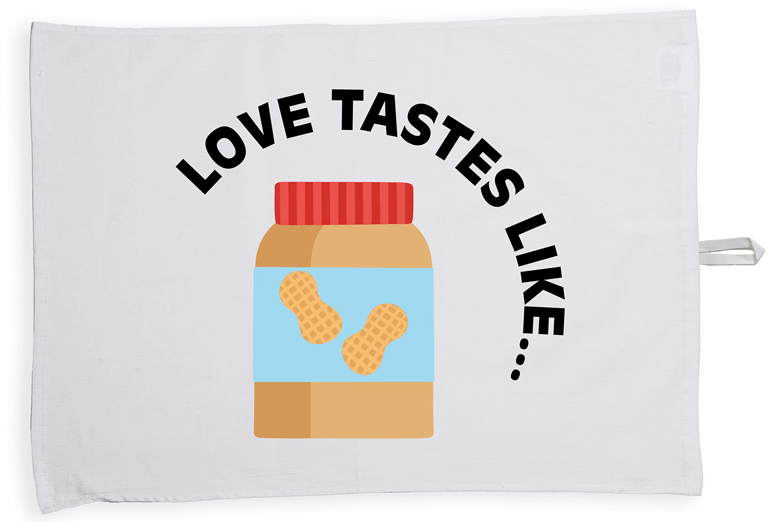 HippowarehouseLove Tastes Like Peanut Butter Tea Towel Eco Printed Dish Cloth Kitchen accessory 50cmx70cm 100% Cotton