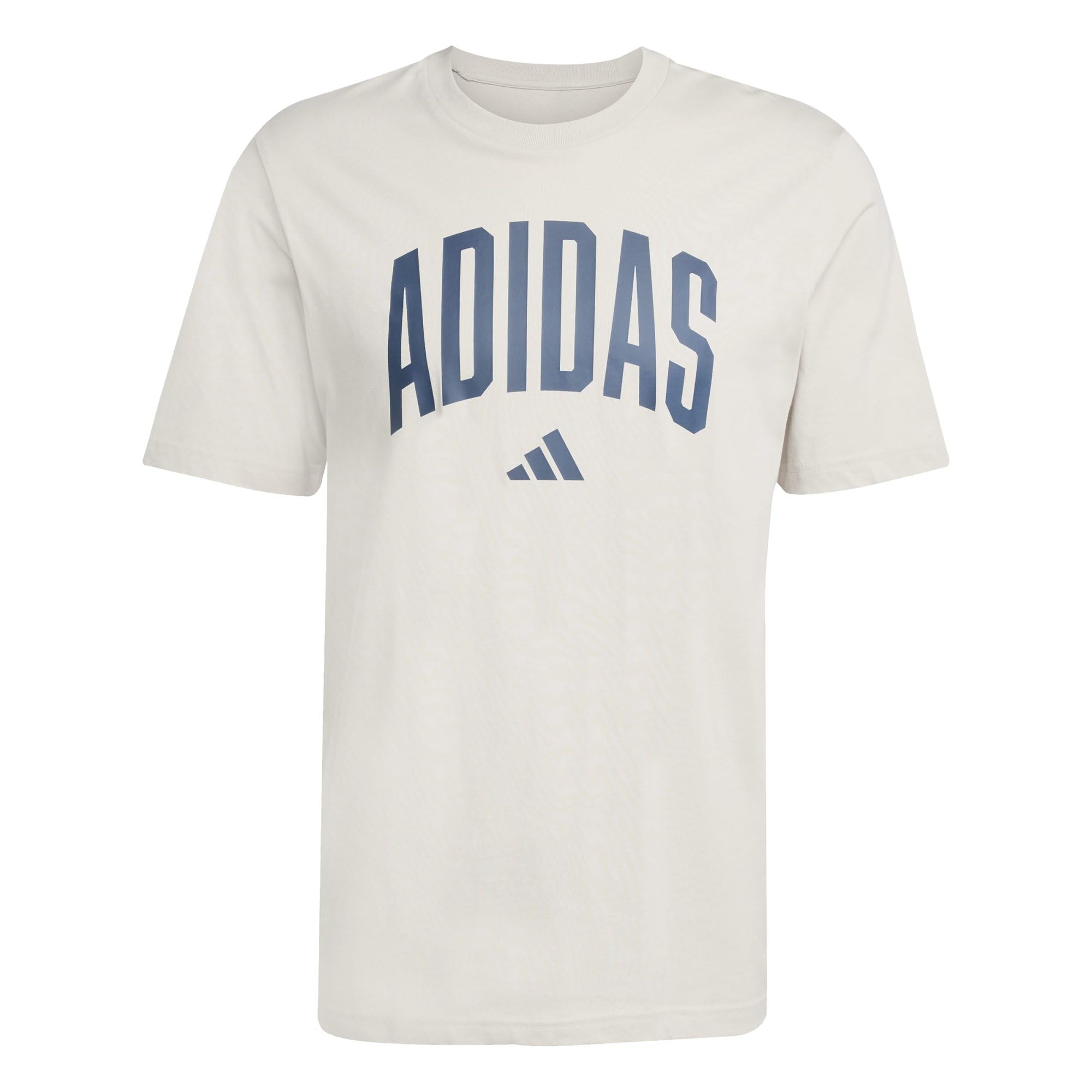 adidas Mens Graphic Logo T-Shirt Wonder Alumina S