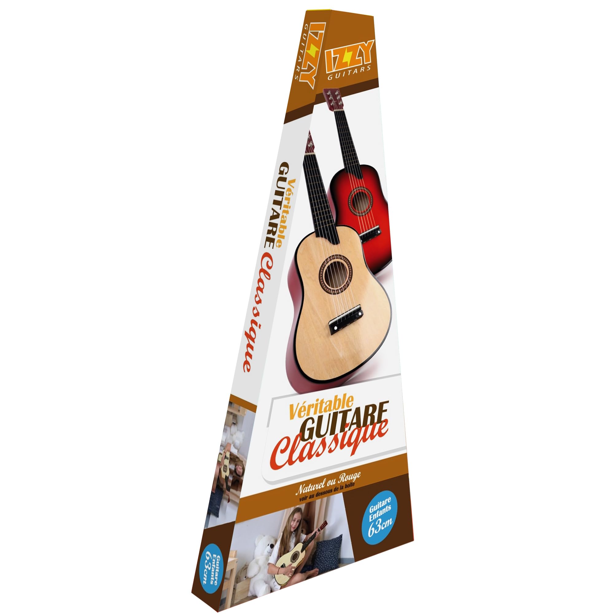 WS - Guitare - Musique - Classique - 600683-63 cm - Sunburst - Idéale pour Les Débutants - Guitare pour Enfant - Instrument - Junior - Izzy - À Partir de 4 Ans