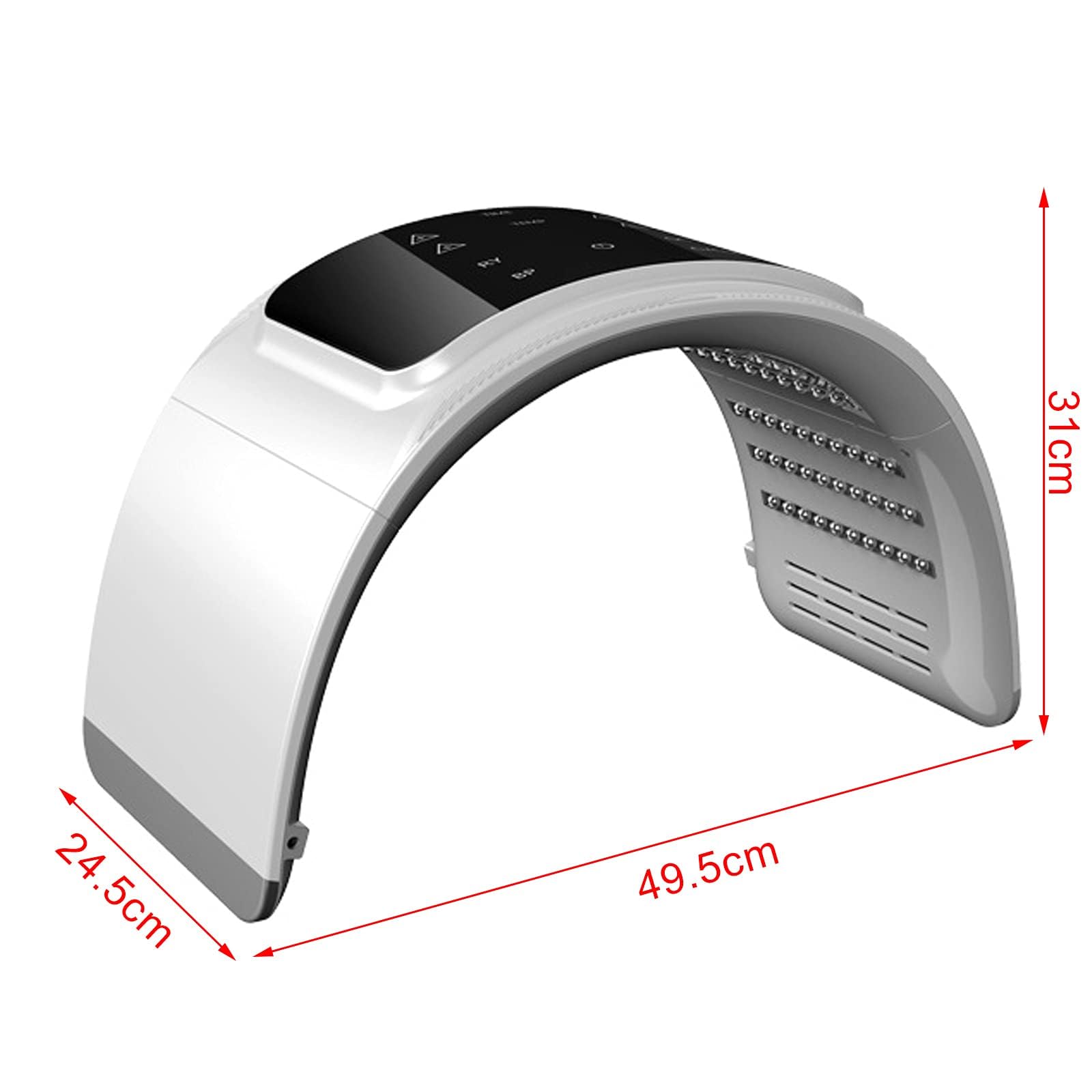 TsoLay Macchina per Il Viso a LED a 7 Colori, Maschera per La Cura della Pelle del Viso PDT con Design di Controllo della Temperatura in Tempo Reale, per Salone di Bellezza, Uso Domestico