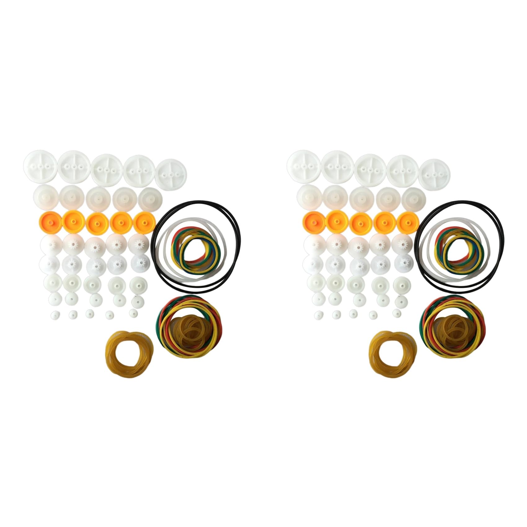 Jnchdghwa As Shown 168Pcs Transmission Belt Pulley Rubber Band Combination Set Stretchable Engine Drive Round Belt