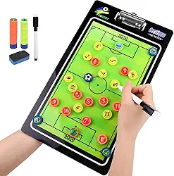 Quadro de Treinamento de Futebol, Prancheta Magnética Unissex, Futebol de Prancheta, Prancheta Magnética Futebol, Prancheta Tática Magnética Profissional Caneta e Imas e 35cm * 20 cm