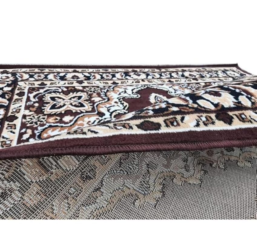 Image of Soft Traditional Washable Beautiful Acrylic Rugs for Home Decor Living Room 7x10 feet (210 x 300 CM) Brown