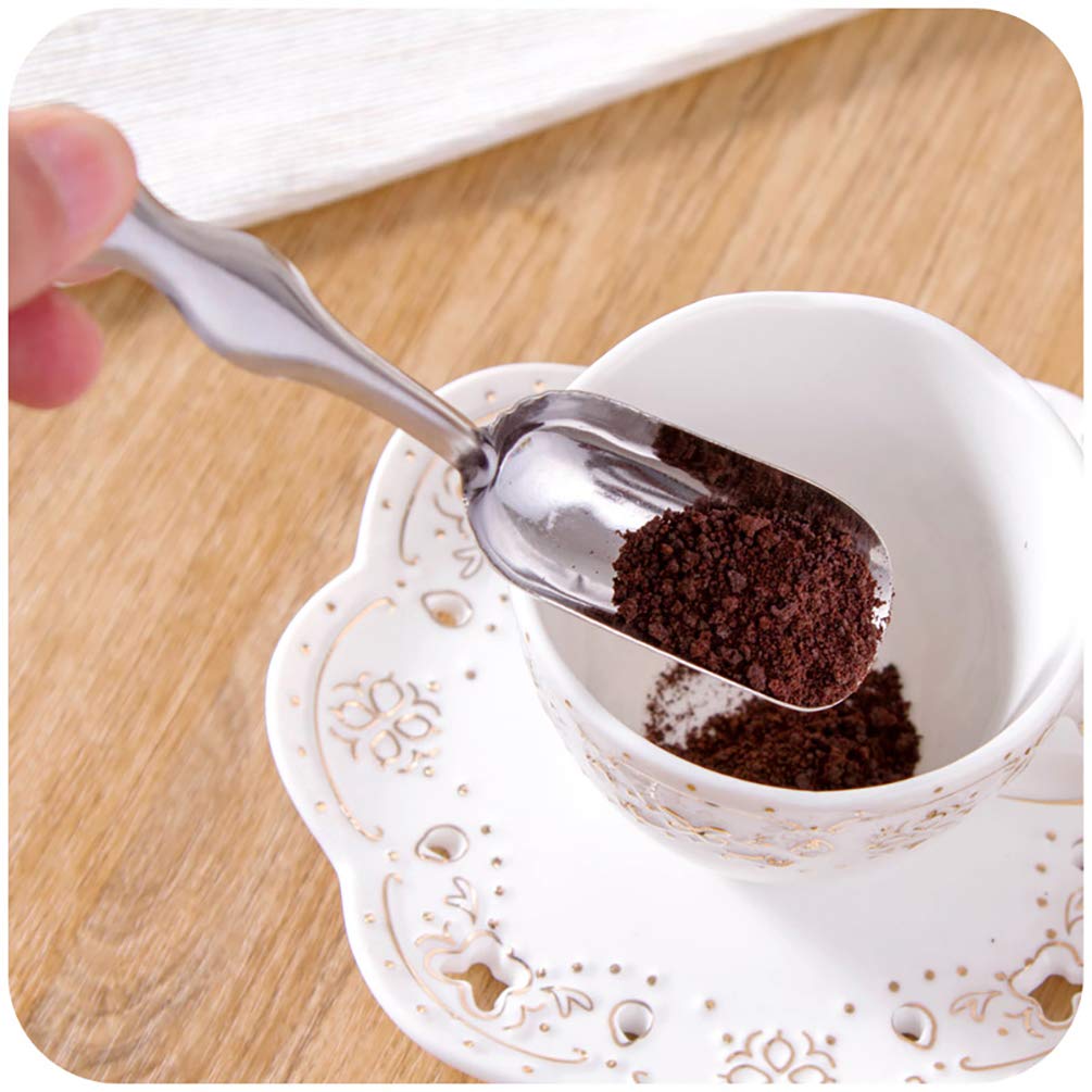 10 mini palette per caramelle, in acciaio inox, per tè, caffè, ghiaccio, cucchiaino, pala piccola per tè, caffè, caramelle, gelato, dessert, zucchero, cucina o buffet