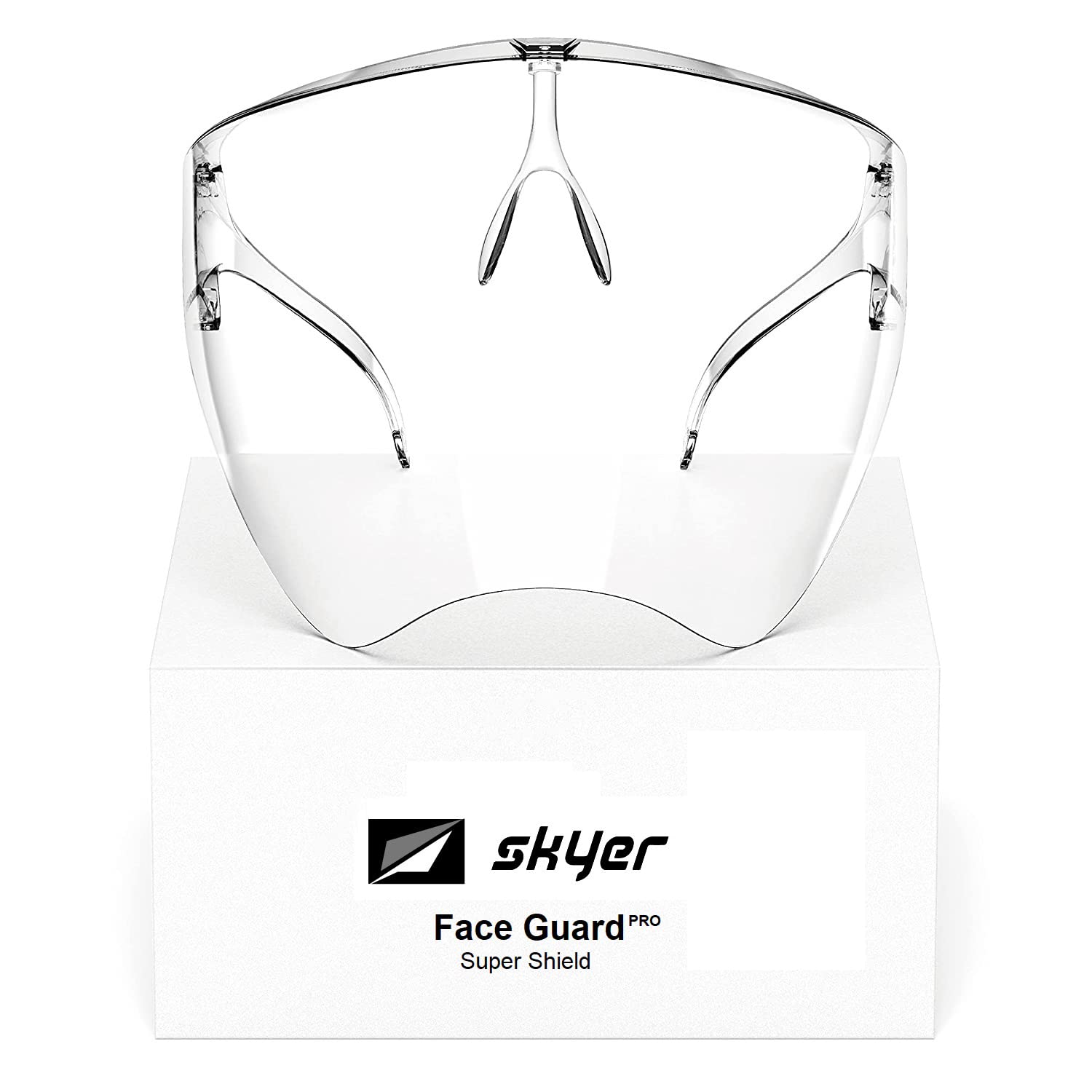 SKYER Goggle Style Guard Pro Super Face Shield Mask, Anti-Fog, Unisex Face Cover with 180° Safety Coverage (Transparent)-image-21