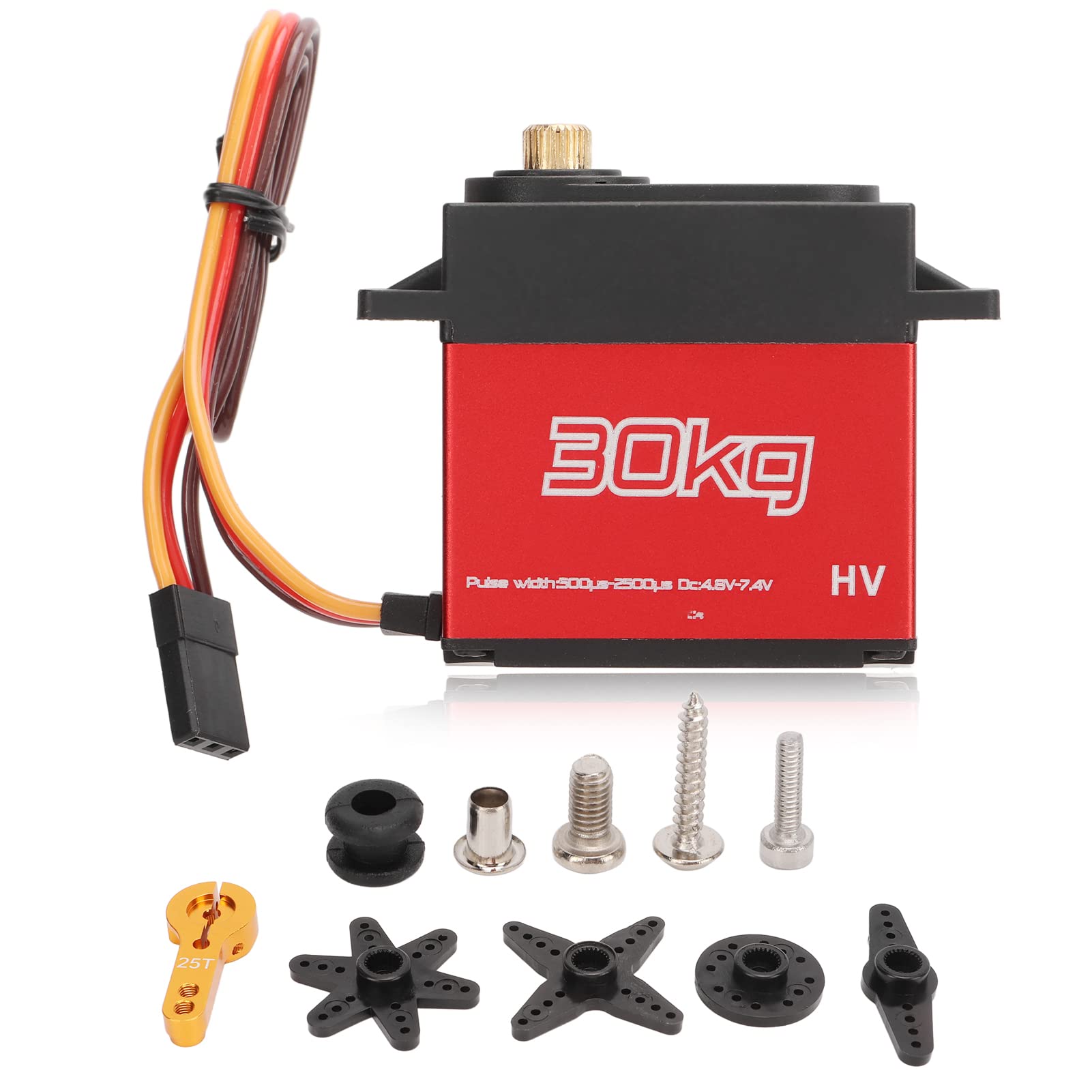 4 sztuk RC 30KG Servo Metal Gear Stop Aluminium Wodoodporny RC Sterownik Silnik Z Metalowym Servo Arm 25T dla Samochodu 1/10 RC