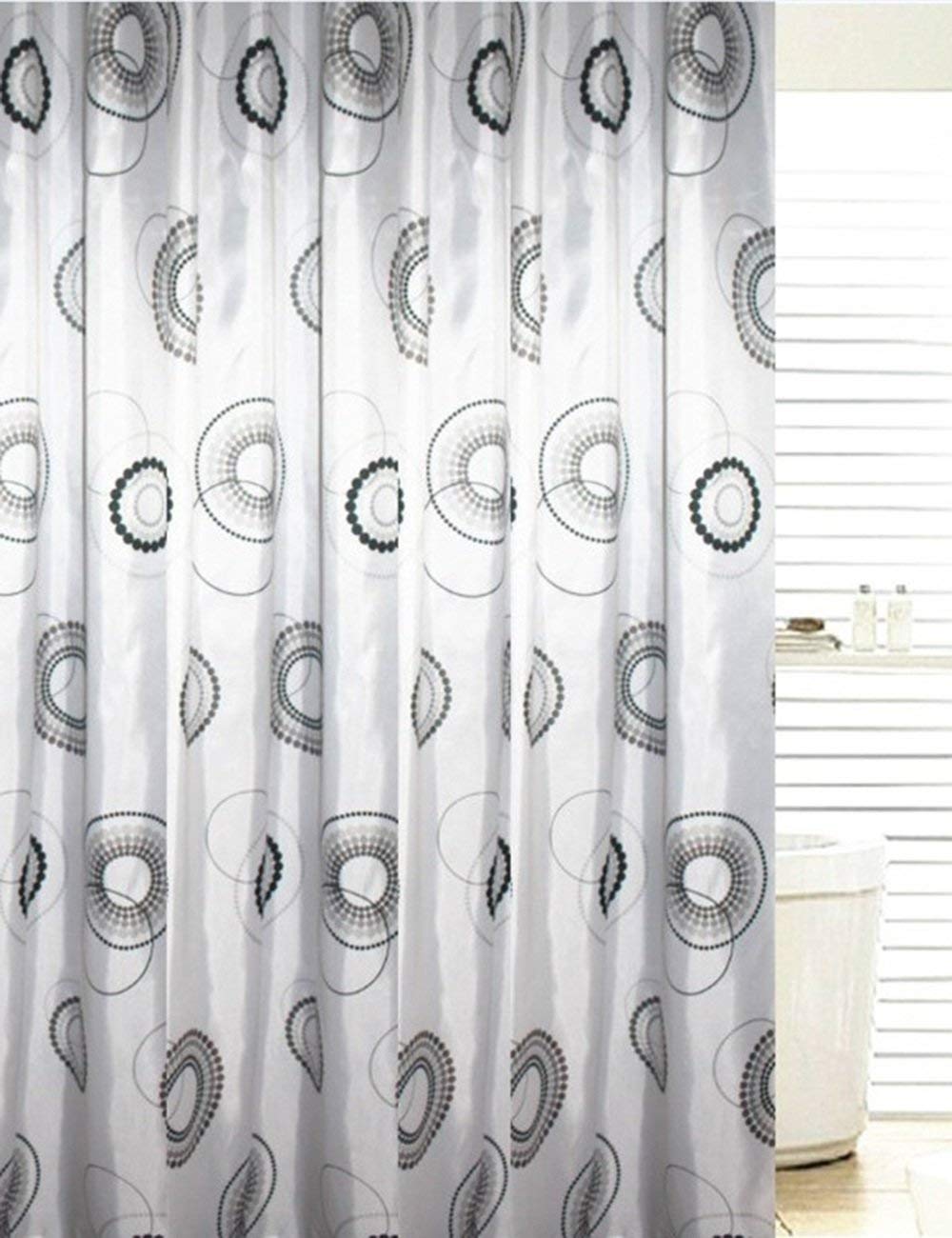 Mu Household - Cortina de ducha impermeable para baño, estilo europeo, elegante, cortina de ducha de poliéster impermeable (una variedad de tamaños Op, 200 x 200 cm.