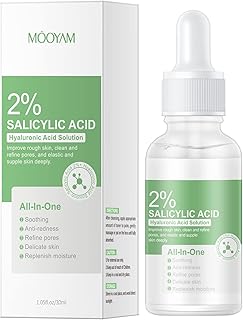 2% Salicylic Acid Serum for Face with Hyaluronic Acid, Hydrating Serum for Face, Soothing Face Serum for Acne, Fine Lines, Daily Face Moisturizer for All Skin Types, 30 ml / 1 fl oz