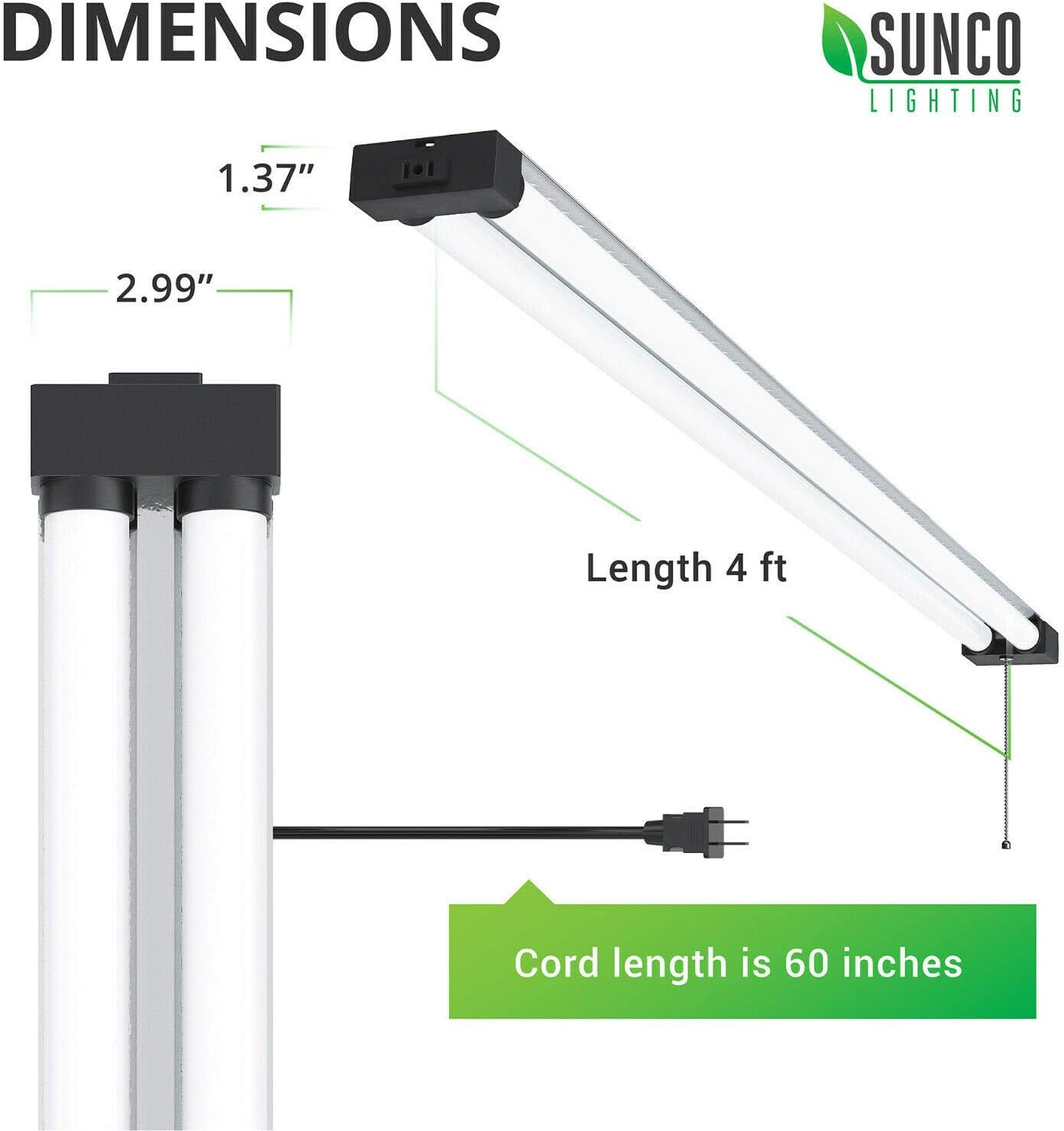 70% оƒƒ Evеrуthіng Sunco Lighting LED Shop Light for Workshop Garage 4FT, Plug in Linkable Industrial Utility Fixture, 6000K Daylight Deluxe, 40W=260W, 4100 LM, Integrated T8, Hanging/Mounted, Pull Chain 6 Pack Tор Rаtеd Sunco Lighting LED Shop Light for Workshop Garage 4FT, Plug in Linkable Industrial Utility Fixture, 6000K Daylight Deluxe, 40W=260W, 4100 LM, Integrated T8, Hanging/Mounted, Pull Chain 6 Pack