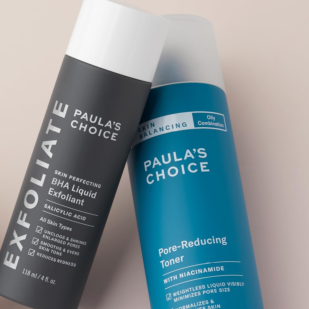 Paula's Choice PRZYWRÓĆ + WYCZYŚĆ - SKIN BALANCING Toner & 2% BHA Liquid Exfoliant - Odblokowuje Pory i Usuwa Zaskórniki - z Kwasem Salicylowym i Witaminą B3 - Skóra Mieszana i Tłusta