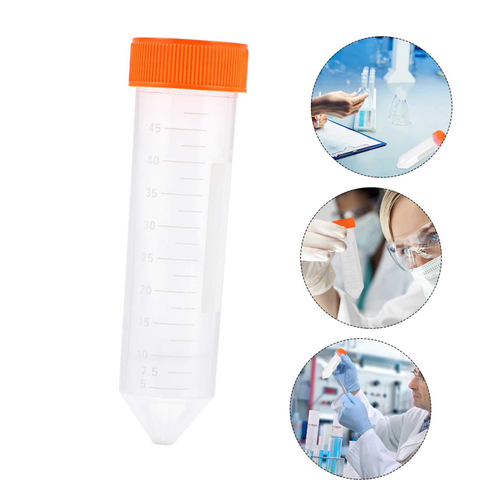 50 Stück Kunststoff Zentrifugenröhrchen 50ml für Laborproben und Tests