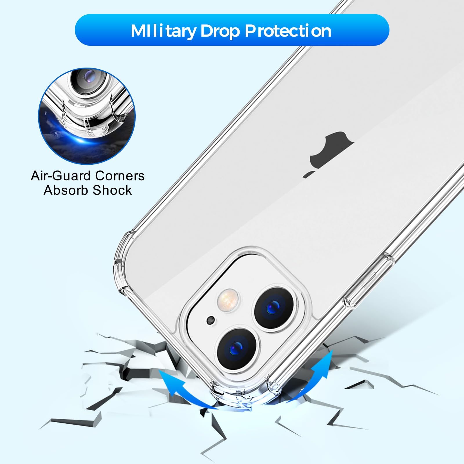 iVoler Anti Ingiallimento Chiaro Cover per Samsung Galaxy S22 5G