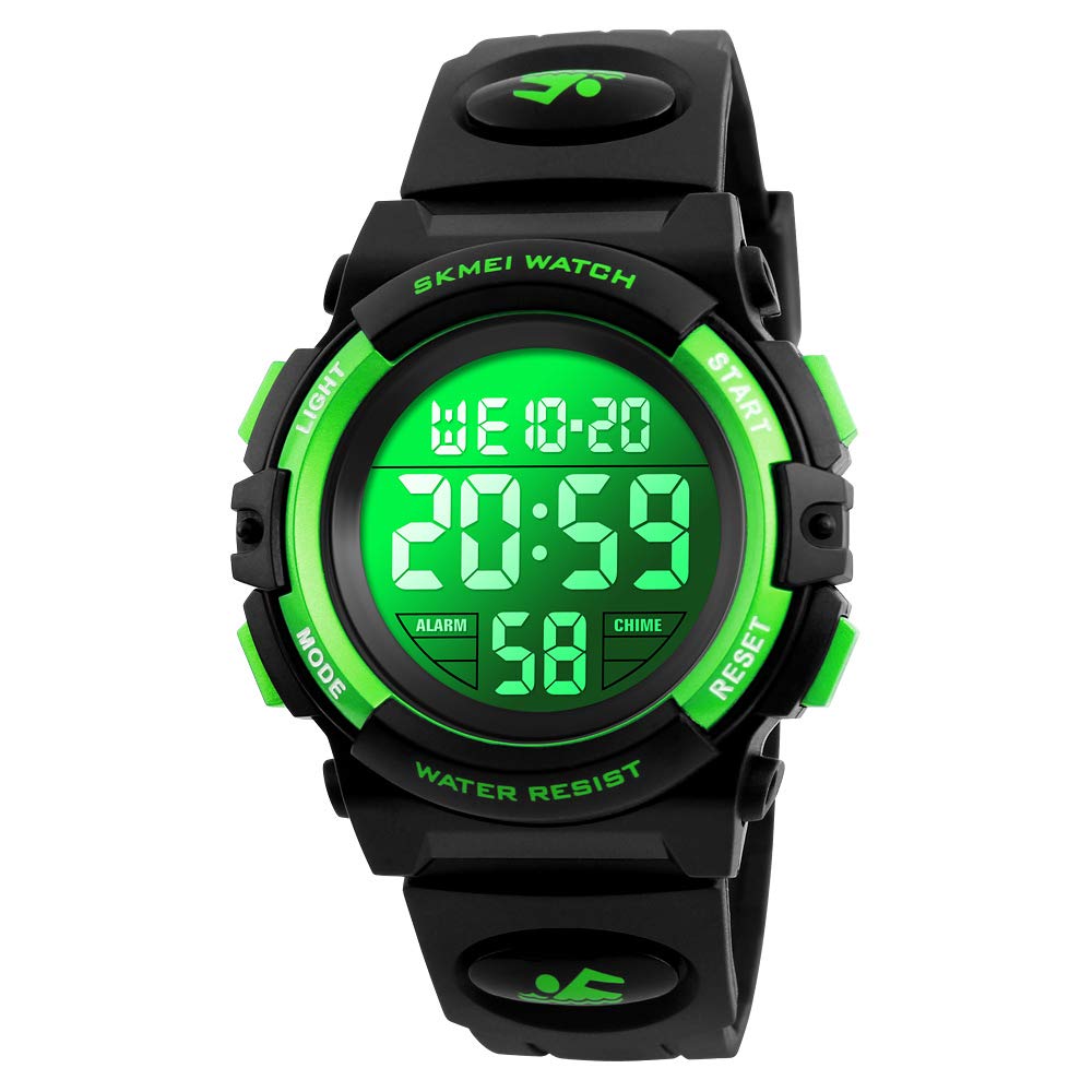 Dayllon Kids Digital Watch Boys Outdoor Sports 50M Waterproof Girls Watches Alarm Clock 12/24 H Stopwatch Calendar for Ages 3-15 Boy Girl Wristwatch Kids Gift
