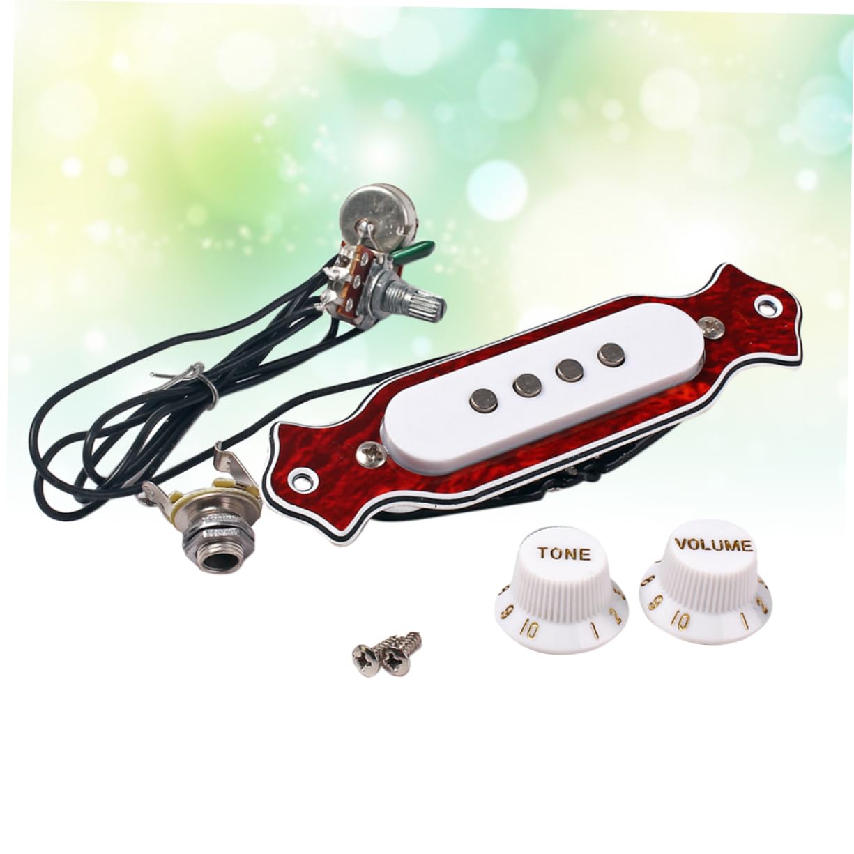 ifundom 3pezzi Pickup Per Chitarra Acustica Corde Metallico Rosso Sostituzione Per Strumenti Musicali Facile Installazione Pickup Per Soundhole