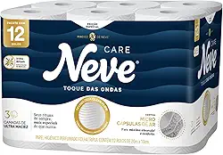 Papel Higiênico Neve Toque das Ondas Folha Tripla 12 rolos 20M