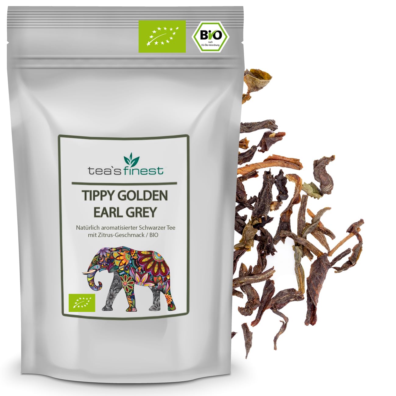 tea`s finest Schwarzer Tee Tippy Golden Earl Grey - BIO (500 Gramm)