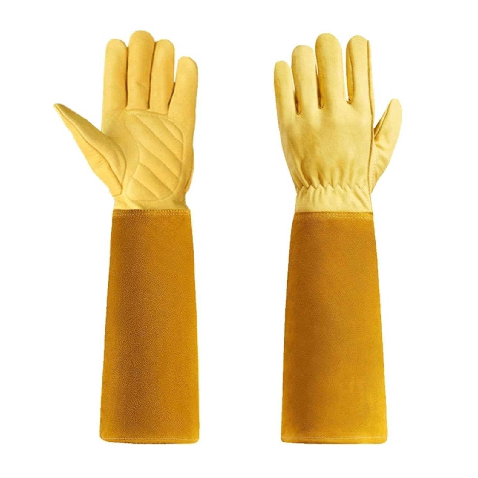Gants en cuir for la taille des rosiers, for hommes et femmes, jaunes, tailles S/M/L, cadeau de jardinage(Small)