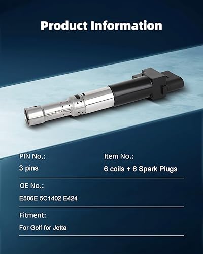 Vista 1428 de ECCPP Bobinas de encendido portátiles de repuesto para automóvil compatibles con Infiniti I30/para Nissan Maxima 3.0L V6 2000-2001 Reemplazo
