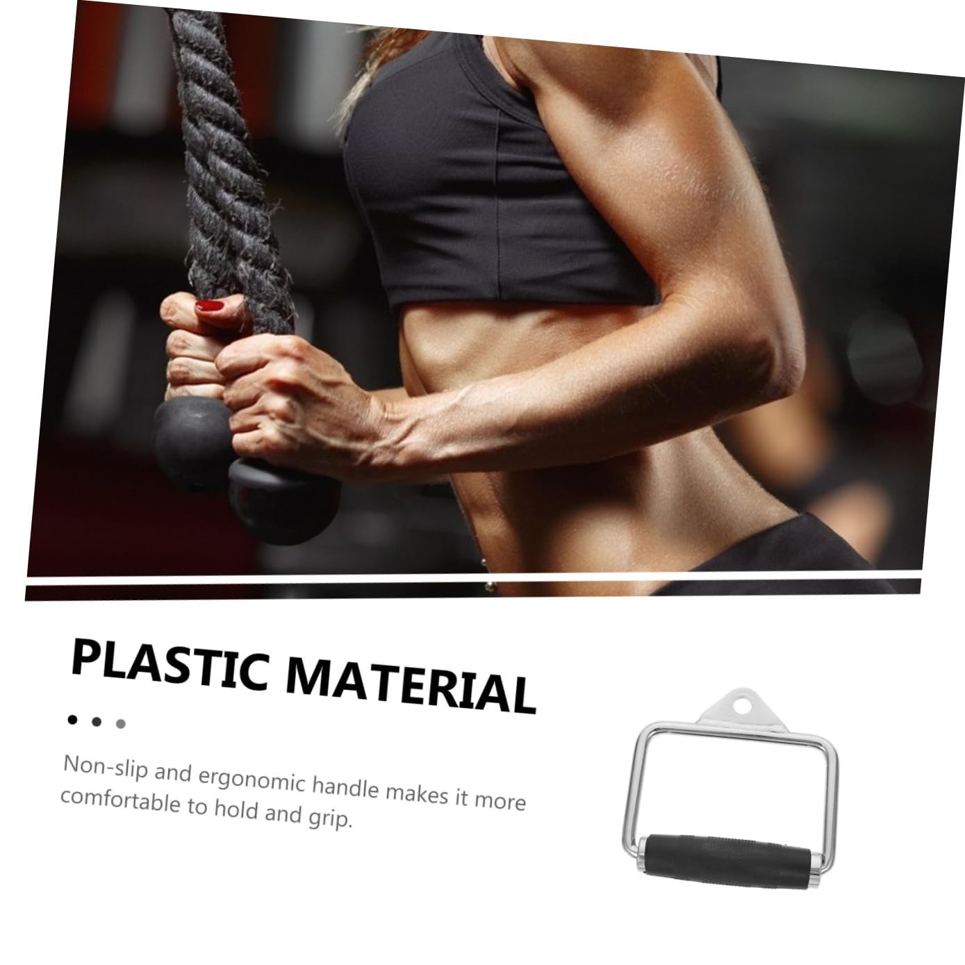 VANZACK 1pezzi Maniglia per Tirare Verso Bass Plastica Attrezzatura per Fitness Ergonomica Impugnatura Antiscivolo Leggera e Portatile per Esercizi Casa Viaggio