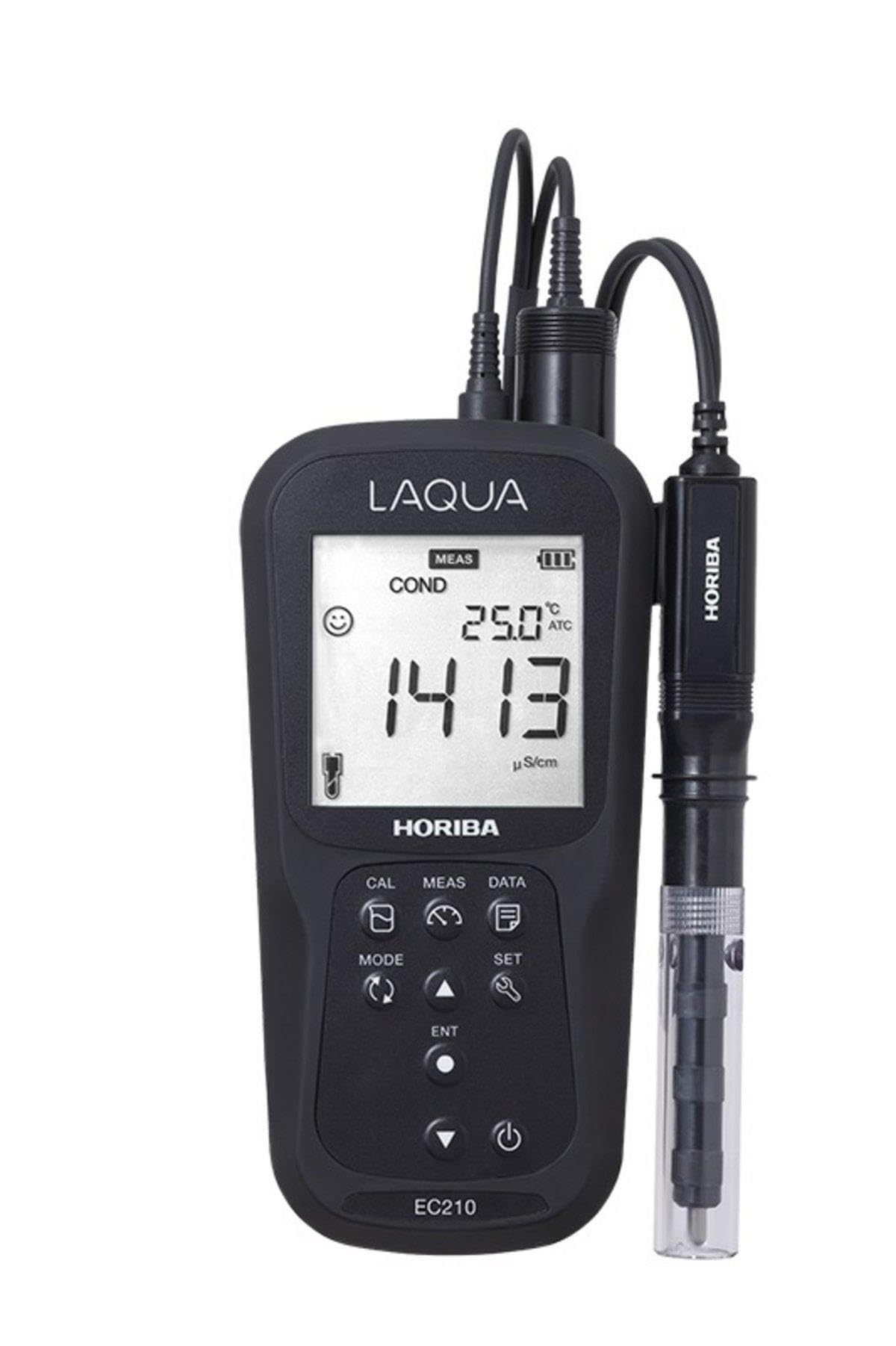 HORIBA LAQUA EC210-K Handheld EC Meter - Digital, Waterproof, Battery Powered, for Outdoor Use - Includes Temperature, TDS, SAL, RES Measurement with Sensor 9383-10D